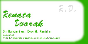 renata dvorak business card